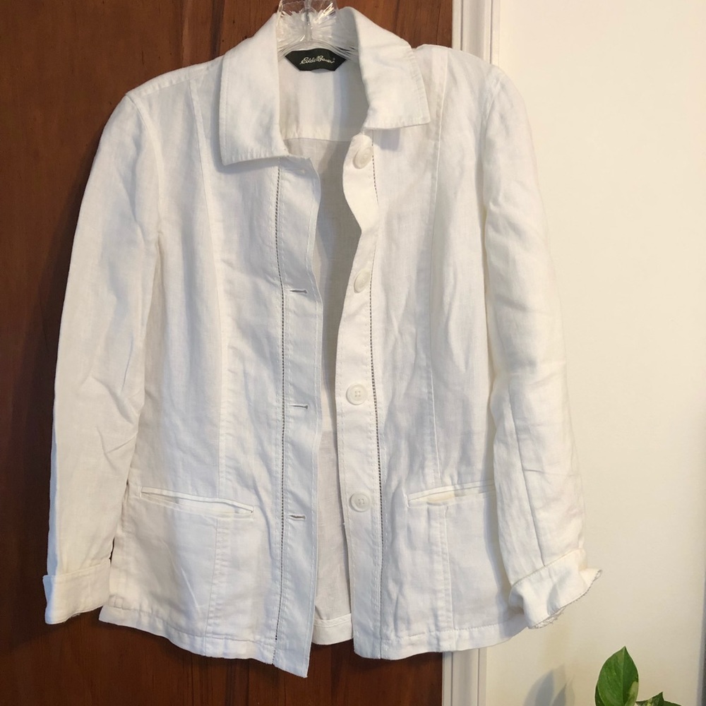 White linen jacket